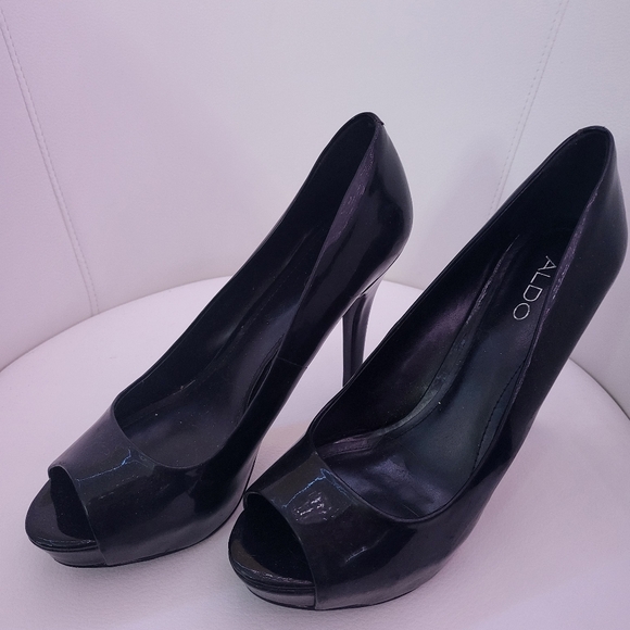Aldo -black peep toe stilettos - Picture 5 of 5